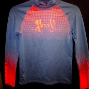 Under Armour Coldgear Youth Boy's Mock Neck Long Sleeve Fitted Base Layer Size L